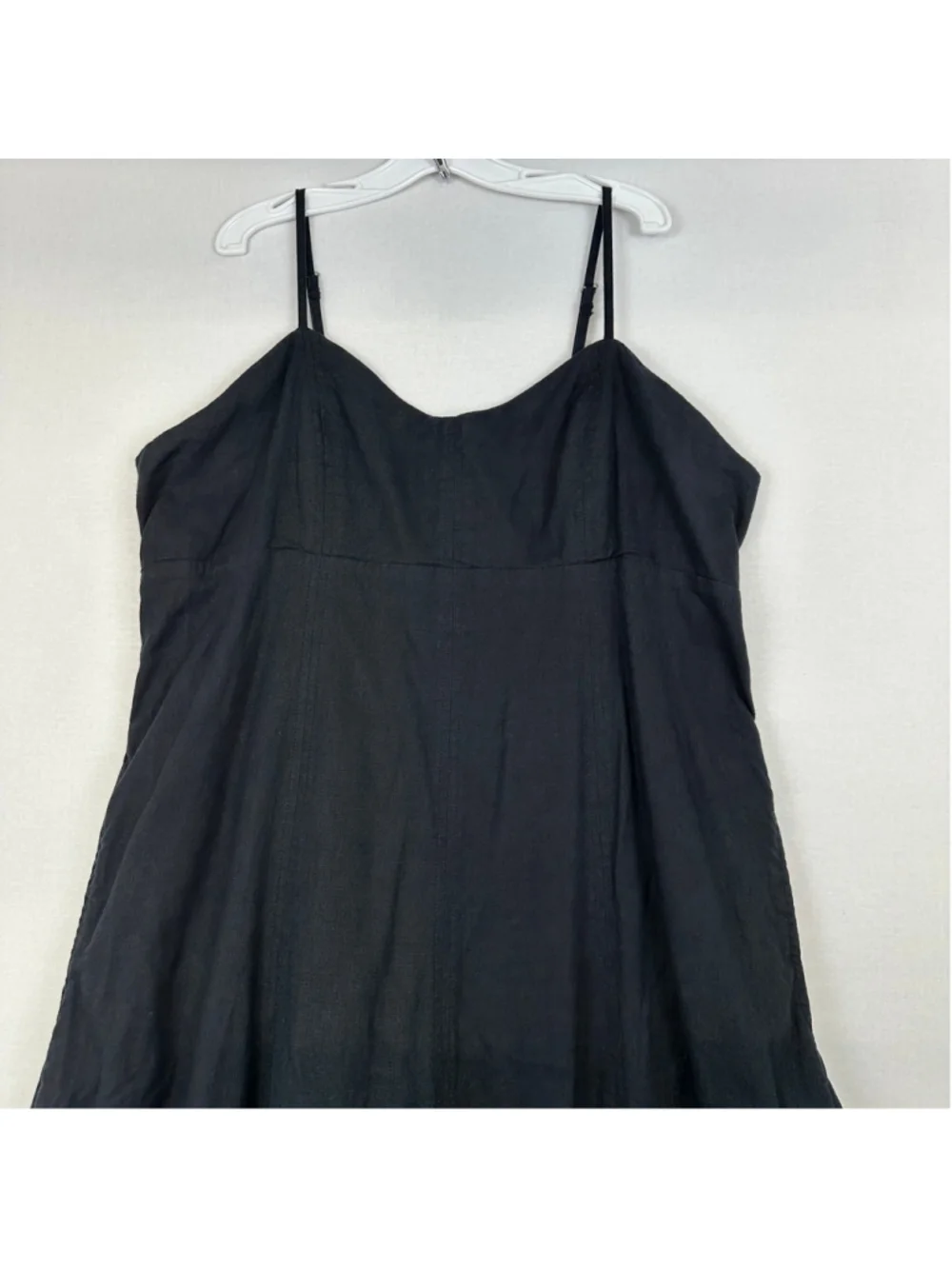 Abercrombie & Fitch Black Linen Blend Maxi Dress XLP